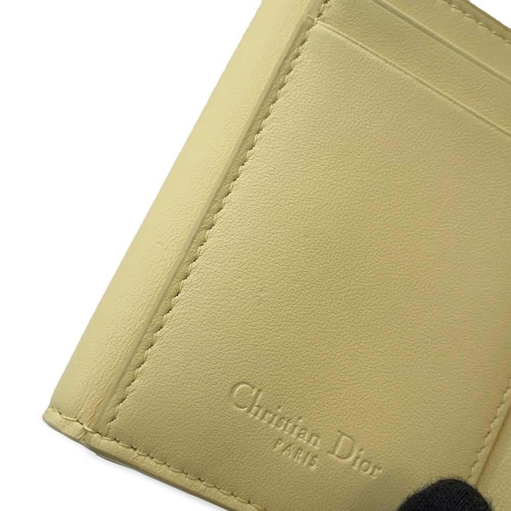 CHRISTIAN DIOR Tri-fold Wallet Lady Lotus Cannage Black S0181ONMJ - Picture 11 of 15